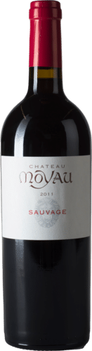 Chateau Moyau 2011 Sauvage - Vin Rouge de Prestige Bouteille de vin rouge Chateau Moyau 2011 Sauvage, étiquette blanche avec logo de lion et capsule rouge.